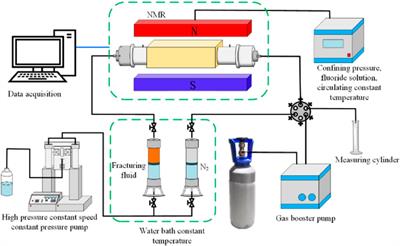 Fracturing fluid flow characteristics in shale gas matrix-fracture system based on NMR method